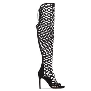 Vince Camuto Keliana Over-The-Knee Caged Sandals